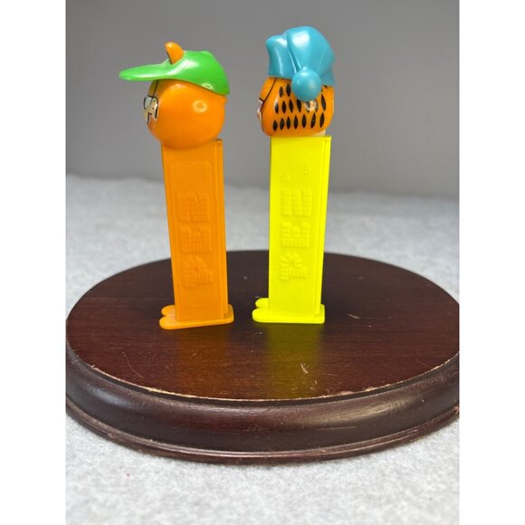 Vintage Garfield PEZ Dispensers Lot of 2 Orange & Yellow 1970s/1980s Green & Blu - Picture 4 of 7